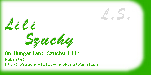 lili szuchy business card